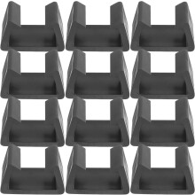 12 Stück Gartenmöbelclips für Rattanmöbel, schwarze PP/PE-Materialien, einfache Befestigung