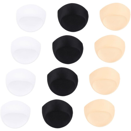 12Pcs Bra Replacement Pad Breathable Bra Inserts Semicircular Sponge Soft and Breathable Material
