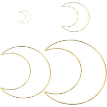 12 goldene Mond-Traumfänger-Rahmenringe aus Eisen zum Selbermachen von Traumfängern