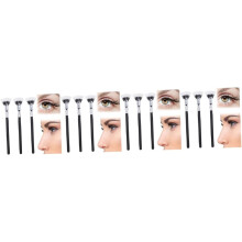 Lot de 12 brosses éventail biseautées pour mascara et sourcils