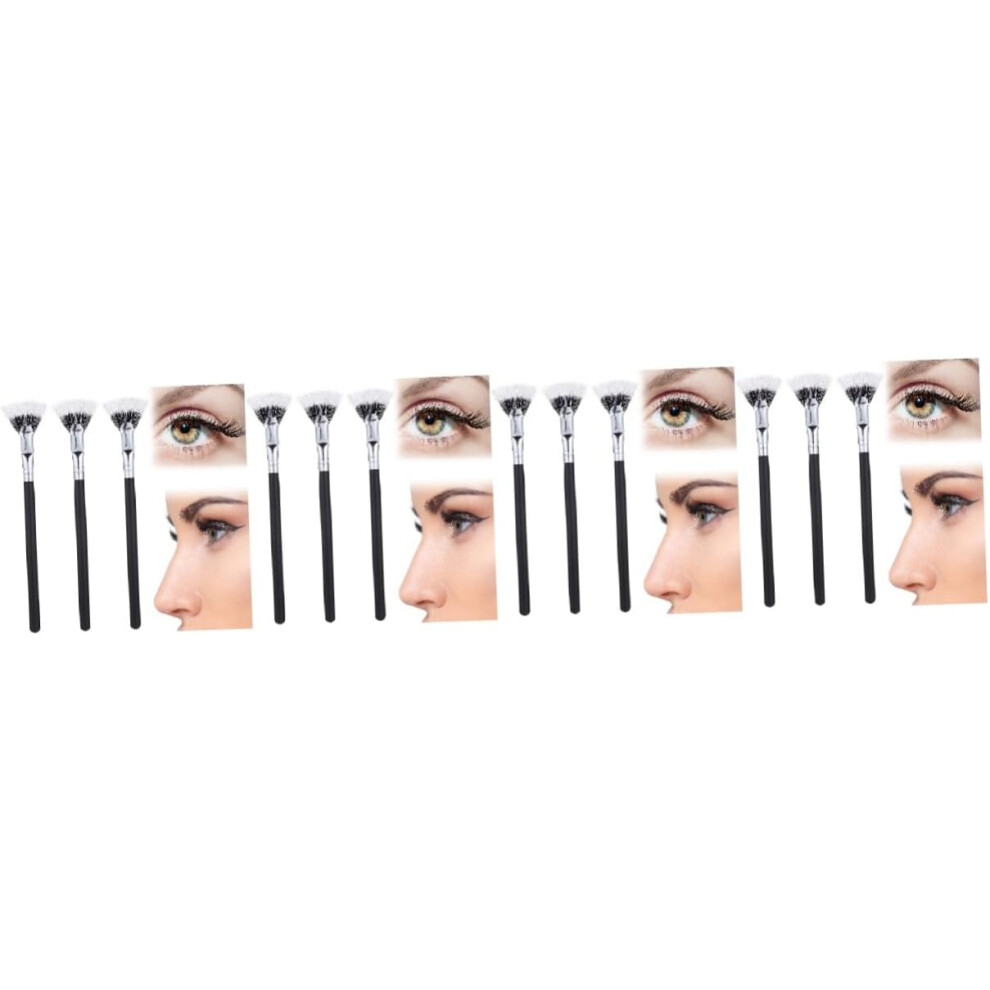 Hkhbjs 12Pcs Eyelash Fan Brushes Angled Mascara Brush For Lashes Eyebrow Makeup Supplies