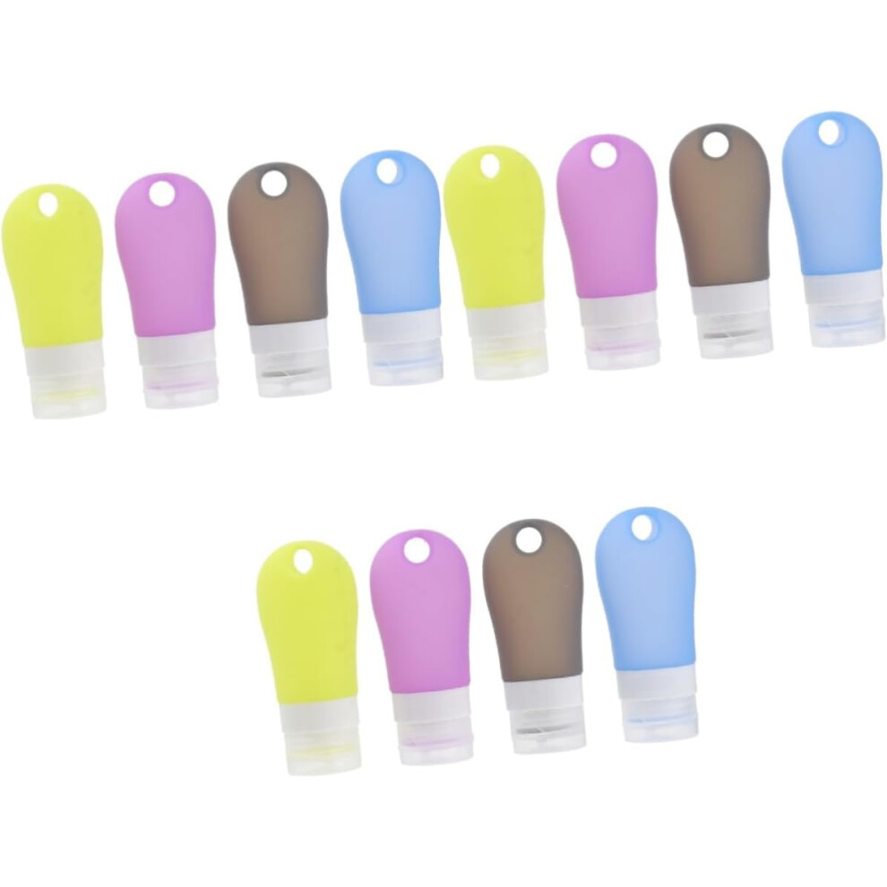 Hkhbjs Grey 12Pcs Silicone Subpackaging Bottle Travel Bottle Emulsion Empty