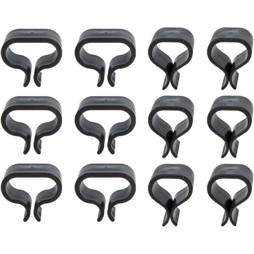 12 Stück Korbstuhlbefestigungen, schwarze PP-Gartenmöbelclips