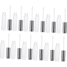 12 nachfüllbare, leere Lipgloss-Tuben (10 ml) mit silbernem Deckel für DIY-Make-up und zur Aufbewahrung von Proben