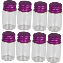 12 Stück 7-ml-Glas-Aufbewahrungsfläschchen mit Schraubverschluss und Aluminium-Verschlüssen