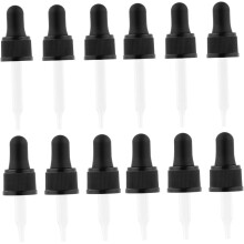 12 Stück Kunststoff- und Glaspipetten, multifunktionale Pipetten für ätherische Öle, für Make-up-Zubehör, Heimbedarf