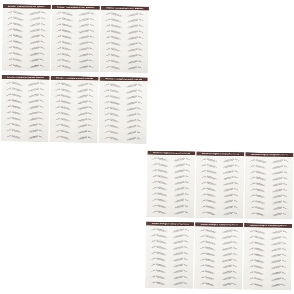 Hkhbjs Brown 12Pcs Makeup Eyebrow Sticker Eyebrow Transfer Sticker Tattoo Tool For Brow Makeup