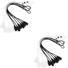 12 soportes ajustables para gafas con cordón de silicona antideslizante para uso en el gimnasio. Mantienen las gafas seguras alrededor del cuello.