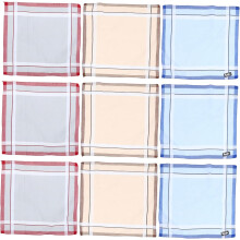 12 fazzoletti da uomo in cotone, colori misti, quadrati, assorbenti e leggeri.