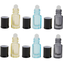 12pcs dispensador cosmético de viagem da garrafa do rolo do óleo essencial do vidro para óleos