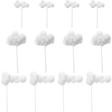 12pcs cupcake toppers nuvem forma sobremesa topper peluche festa bolo ornamento festa alegria festa decoração