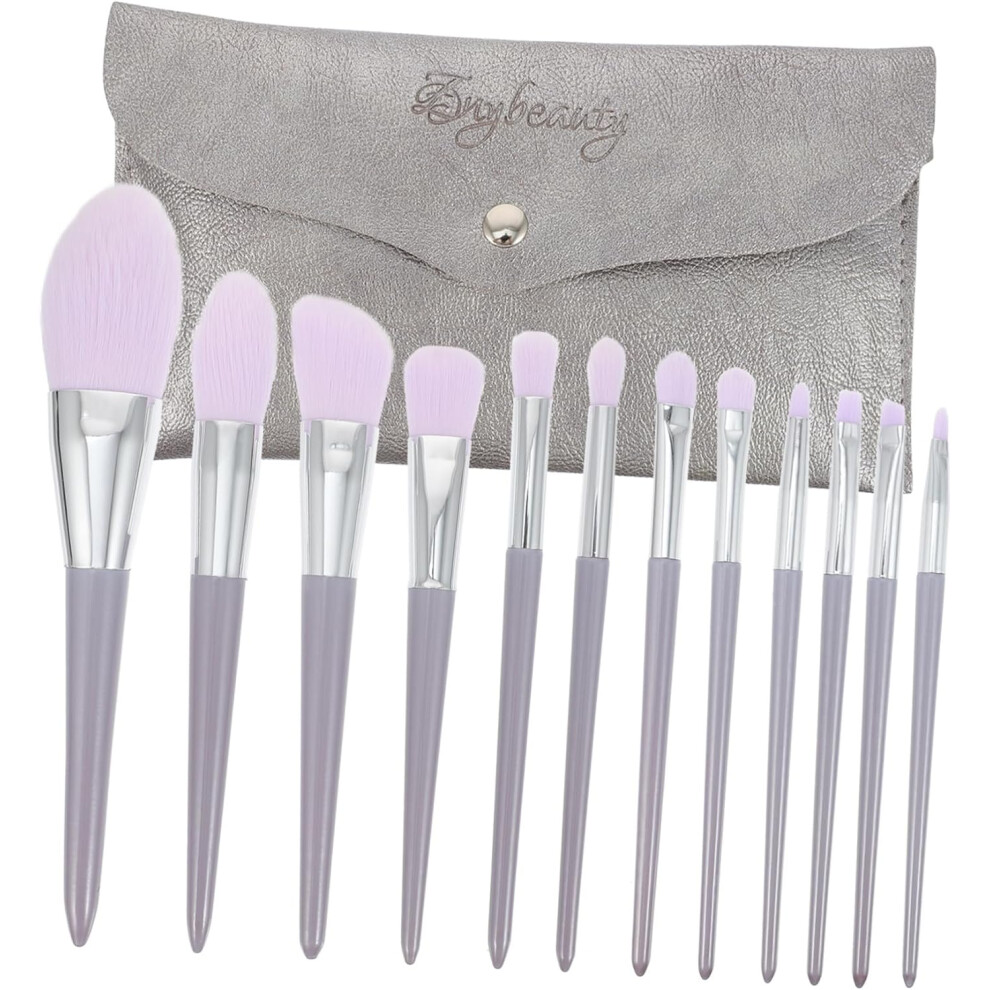 Hkhbjs 12Pcs Professional Makeup Brush With Wood Handle Storage Bag Soft Synthetic Powder Blush Brushes