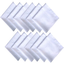 12 stuks puur witte katoenen zakdoeken, vierkante handdoeken voor doe-het-zelf schilderen, tie-dye borduren, lichtgewicht zakdoeken