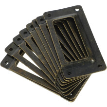 12 antike Namensschildhalter aus Metall für Schubladen und Schränke, Retro-Etikettenrahmen aus Eisen