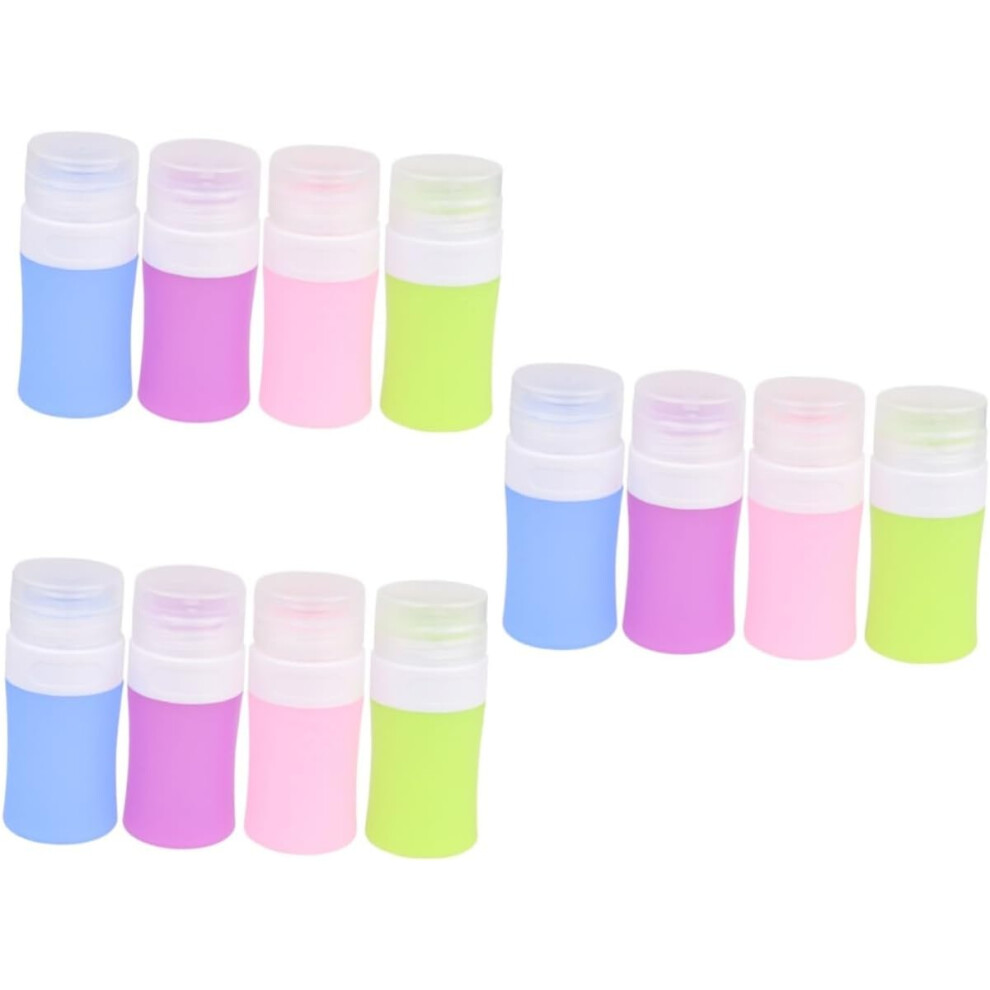 Hkhbjs 12Pcs Silicone Makeup Bottles Travel Cosmetic Dispensers Skin Care Storage For Travel Toiletry