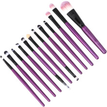 12 professionelle Make-up-Pinsel mit Holzgriffen und Nylonborsten für den täglichen Gebrauch, für Make-up-Profis und Anfänger