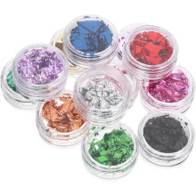 12 Stück dekorative Glitzerfolien aus Aluminium, holografisch, für Nagelkunst, Maniküre, Körper, Augen und Gesicht