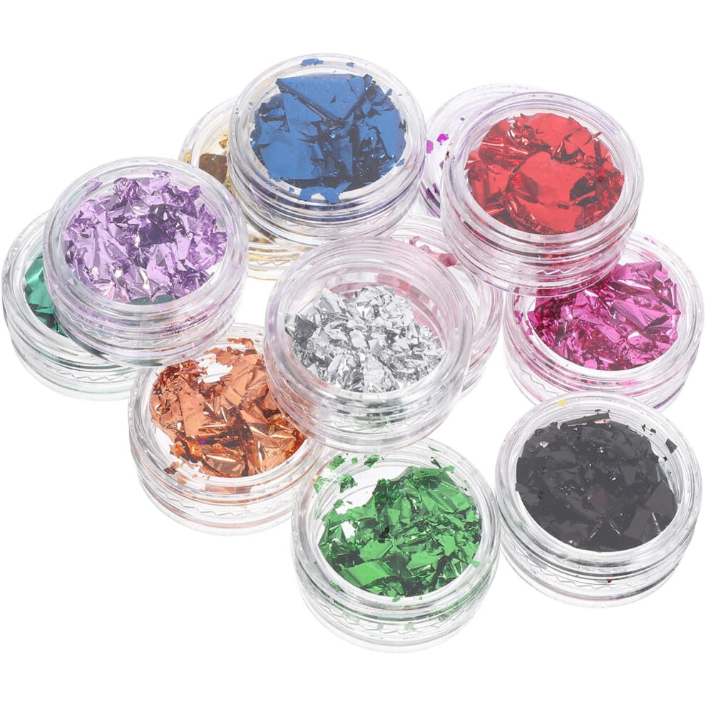 Hkhbjs 12Pcs Nail Art Decorative Foil Glitter Foils Aluminum Holographic Nail Glitter For Manicure Decorations Body Eyes Face Craft