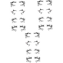 12 paar Horror Oogschaduw Eyeliner Stickers Halloween Make-up Tool voor Feest Eyeliner Stickers Materiaal