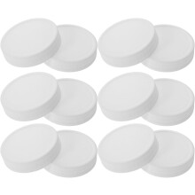 12 coperchi per barattoli Mason a bocca larga da 86 mm, a tenuta stagna, dal design minimalista bianco.