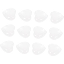 Ensemble de 12 pierres de quartz blanc naturel en forme de cœur (20 mm) - Cristaux décoratifs et de guérison