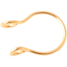 12 piezas de aros de nariz de doble círculo chapados en acero inoxidable, aro falso para septum, joyería corporal sin perforación para mujer