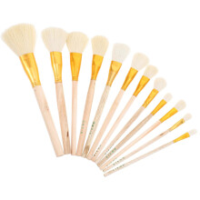 12-teiliges Wollpinselset mit Holzgriff zum Vergolden und für Metallic-Bastelarbeiten