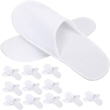 12 paar wegwerpbare hotelslippers, antislip slippers voor in bulkverpakking, met 5 mm antislipzool, comfortabel.