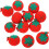 Kit de couture 12 pièces en forme de tomate simulée, coussin à épingles rouge 1