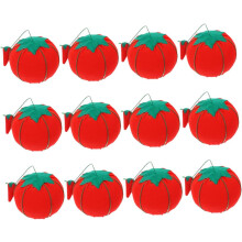 12er-Set rote Tomaten-Nadelkissen, 5,5 cm, kompakte Kissen für Haushaltsnähprojekte, wiederverwendbares Nähzubehör, kleine dekorative Nadeln