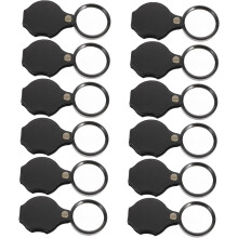 12 praktische Handlupen, Schmucklupen, tragbare Mini-Lupen, komfortables Lederetui