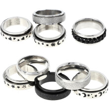 Vintage-Fidget-Ringe aus Edelstahl – Schmuck für Damen und Herren – modischer Fingerschmuck