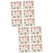 12 vellen tijdelijke kersttatoeages voor jongens en meisjes, cartoontatoeages, stickers en decoraties voor kerstfeestjes.