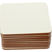 12 Sublimations-Tassenmatten aus MDF, gratfrei und mit schlichtem Design