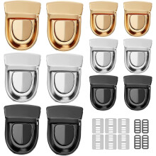 12 Sets Handtaschenbeschläge Metallschnallenverschlüsse mit Taschenclips