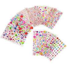 12 vellen zelfklevende kristallen strass-stickers in diverse vormen, gemaakt van acryl.