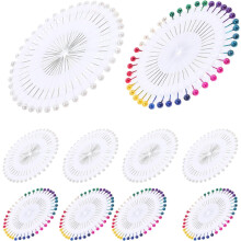 Cabeça de bola de broche decorativa de pérola de 24pcs para alfinetes de corsagem de costura floral alfinetes de localização de costura reta