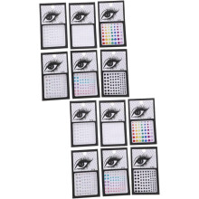 12 feuilles d'autocollants brillants en acrylique pour le visage, strass et pierres précieuses pour les yeux.