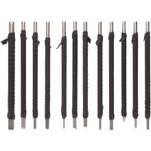12-teiliges Holzschnitzwerkzeug-Set mit Wolframstahl-Meißeln, Holzbearbeitungsmesser-Set