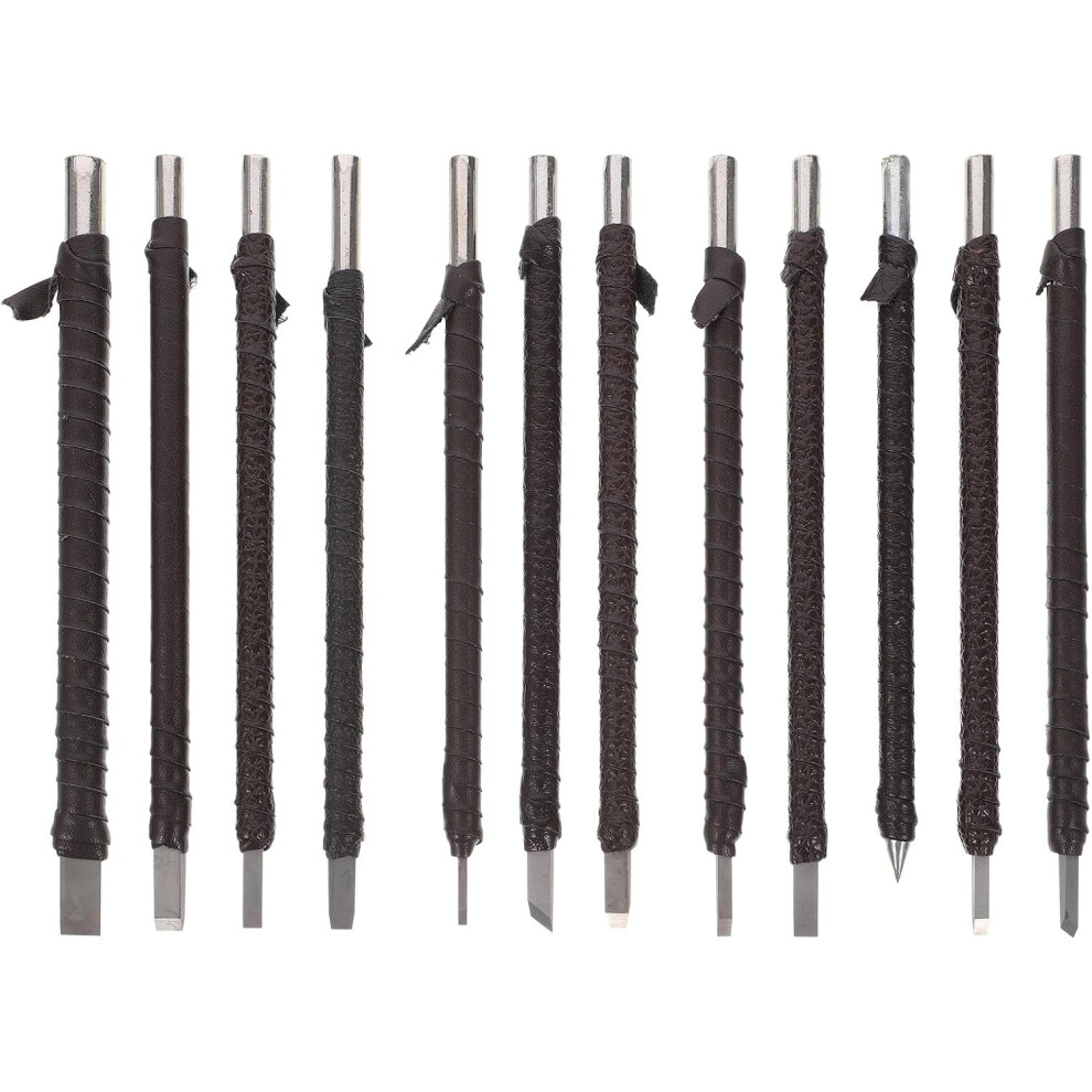 12Pcs Wood Carving Tools Set With Tungsten Steel Chisels, Woodworking Carving Knives Kit 5455468304262