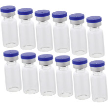 12pcs frascos de vidro tampas de fundo plano e tampas para perfume e armazenamento de essência