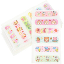 120 atmungsaktive Pflaster mit Cartoon-Motiven für Wunden und Verletzungen, selbstklebend, Erste-Hilfe-Set für Jungen und Mädchen