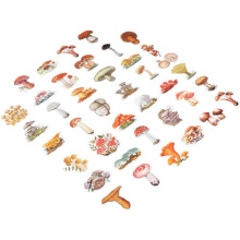 120 autocollants champignons de dessin animé pour scrapbooking et loisirs créatifs. Motif champignon, autocollant décoratif.