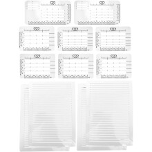 Ensemble de 12 règles pour l'adressage d'enveloppes avec pochoirs de calligraphie et de lettres