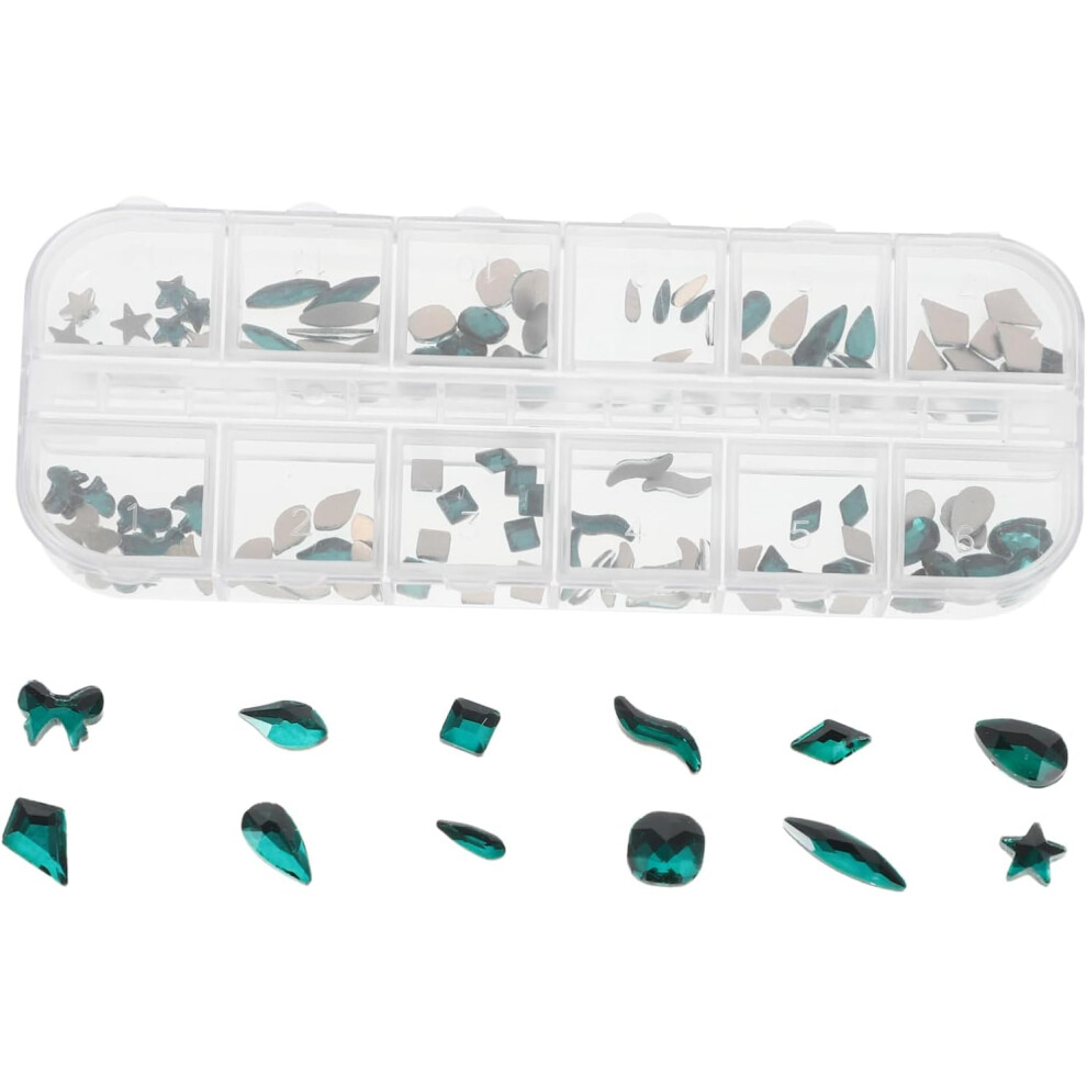 Hkhbjs 120Pcs Nail Art Diamond Flatback Rhinestones Package For Nail Decoration Diy Studs Craft Supplies