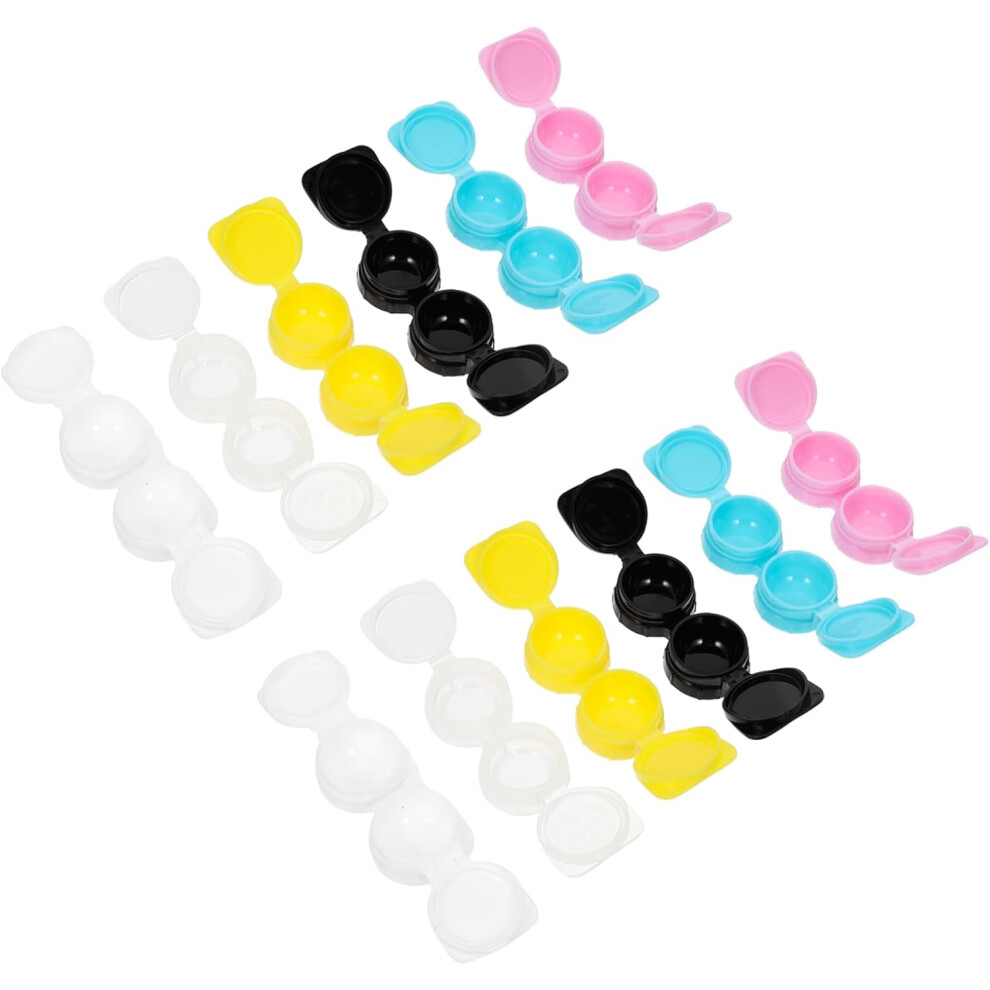 Hkhbjs 14Pcs Flip Glasses Case Portable Eye Lens Holder Cosmetic Eye Lens Case Storage Container