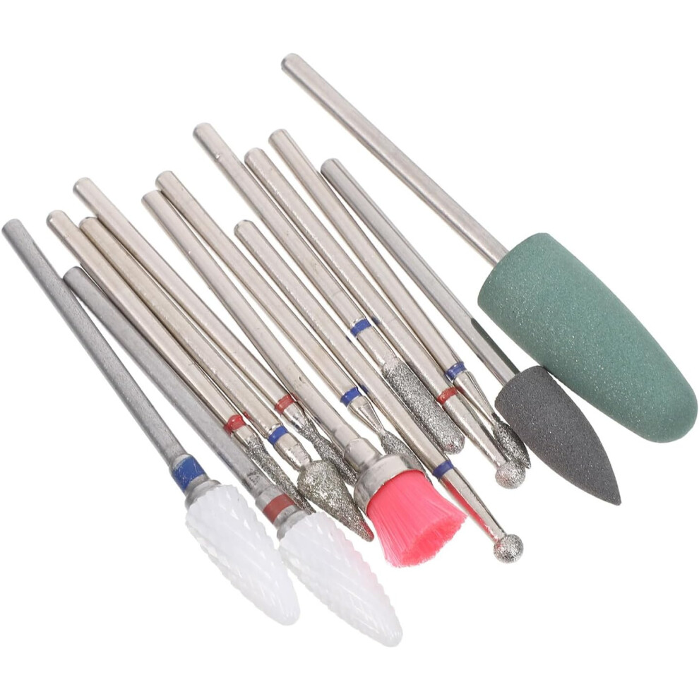 Hkhbjs Ceramic Nail Drill Bit Flame Shape Manicure Grinding Head For Cuticle Gel Polishing Nail Filing Tool Bits Replacement