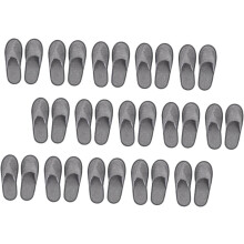 15 paires de pantoufles pliables et portables pour les voyages, pantoufles jetables pour les clients d'hôtel, fabriquées dans un matériau adapté.