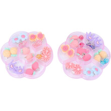 Kinder-Clip-Ohrring-Set mit Cartoon-Prinzessinnenmotiv, hypoallergen, mattes Finish, 14 Paar, Mädchen-Clip-Schmuck