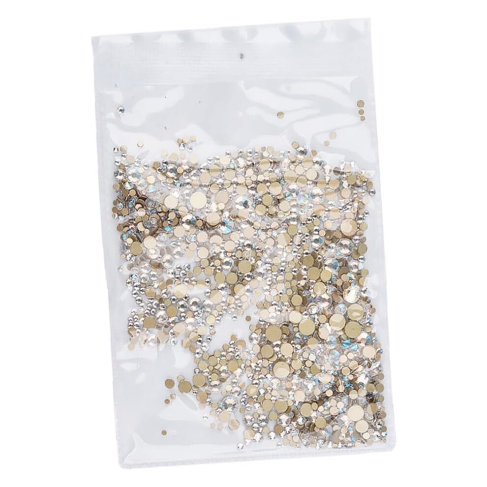 Hkhbjs 1440Pcs Nail Rhinestones Nail Art Drill Mixed Size Ab Crystal Flatback Manicure Accessories